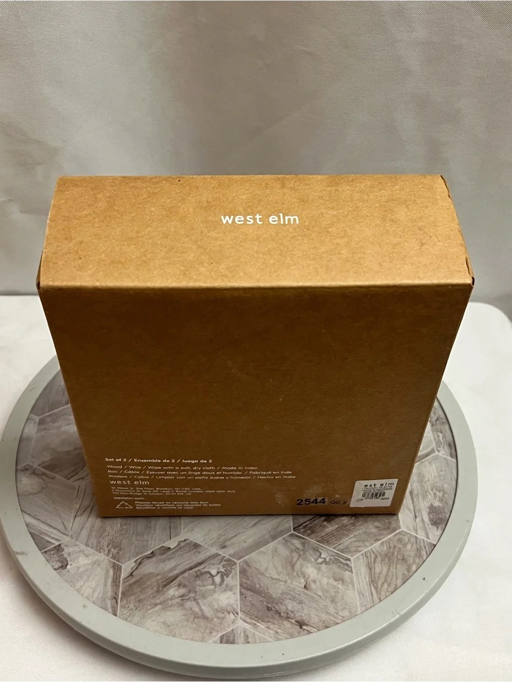 West Elm Metal Flower Planters Set of 2 Decorative Mini Plant Holders